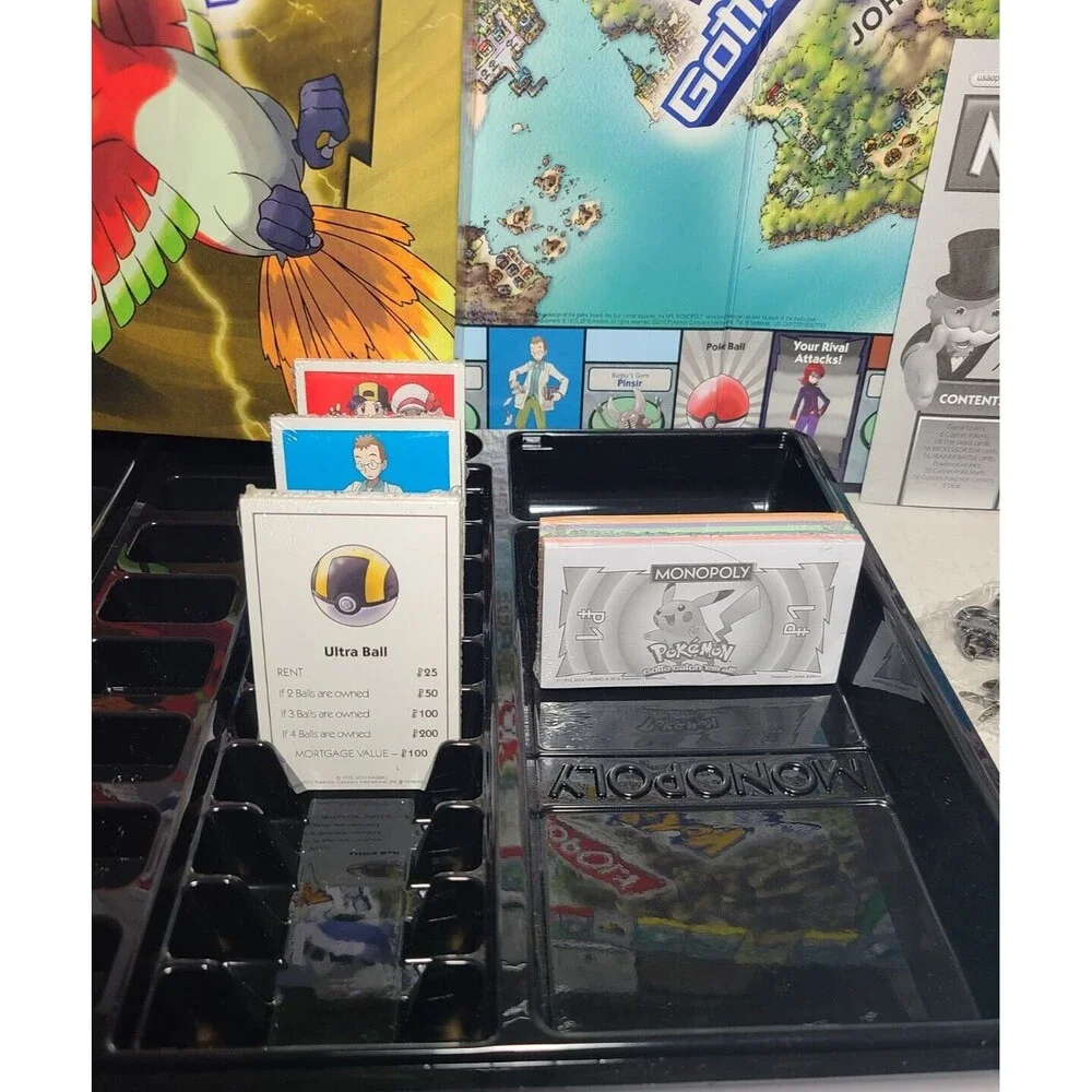 Pokémon Monopoly Johto Edition Complete Board Game RESEALED boardgame - Picture 5 of 7